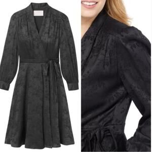 Gal Meets Glam NWT Ivy Bouquet Jacquard Wrap Dress Size 4